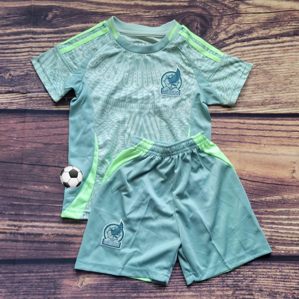 Mexico Away kid's soccer Jersey and shorts